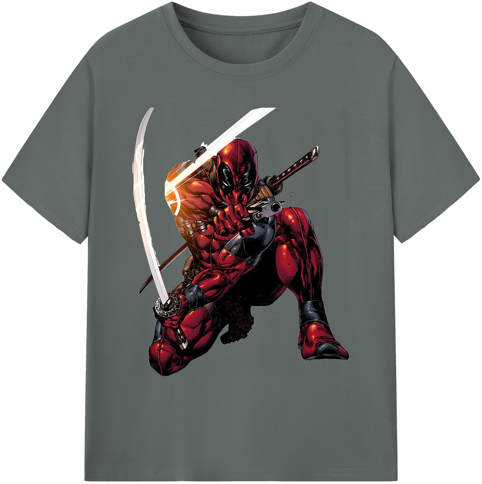 （画像用） Deadpool デッドプール 綿100％ メンズ半袖Tシャツ｜肌触りやわらか＆通気性